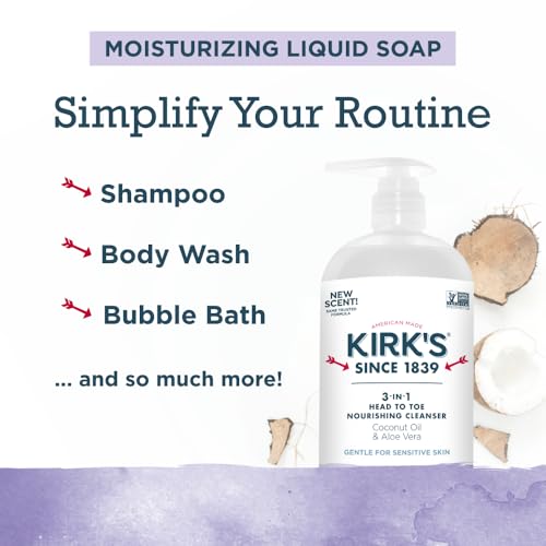 Kirk's 3-in-1 Lavender Vanilla Head To Toe Nourishing Cleanser, 32 fl oz