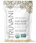 Truvani Organic Vanilla Vegan Pea Protein Powder, 10.47 Ounces