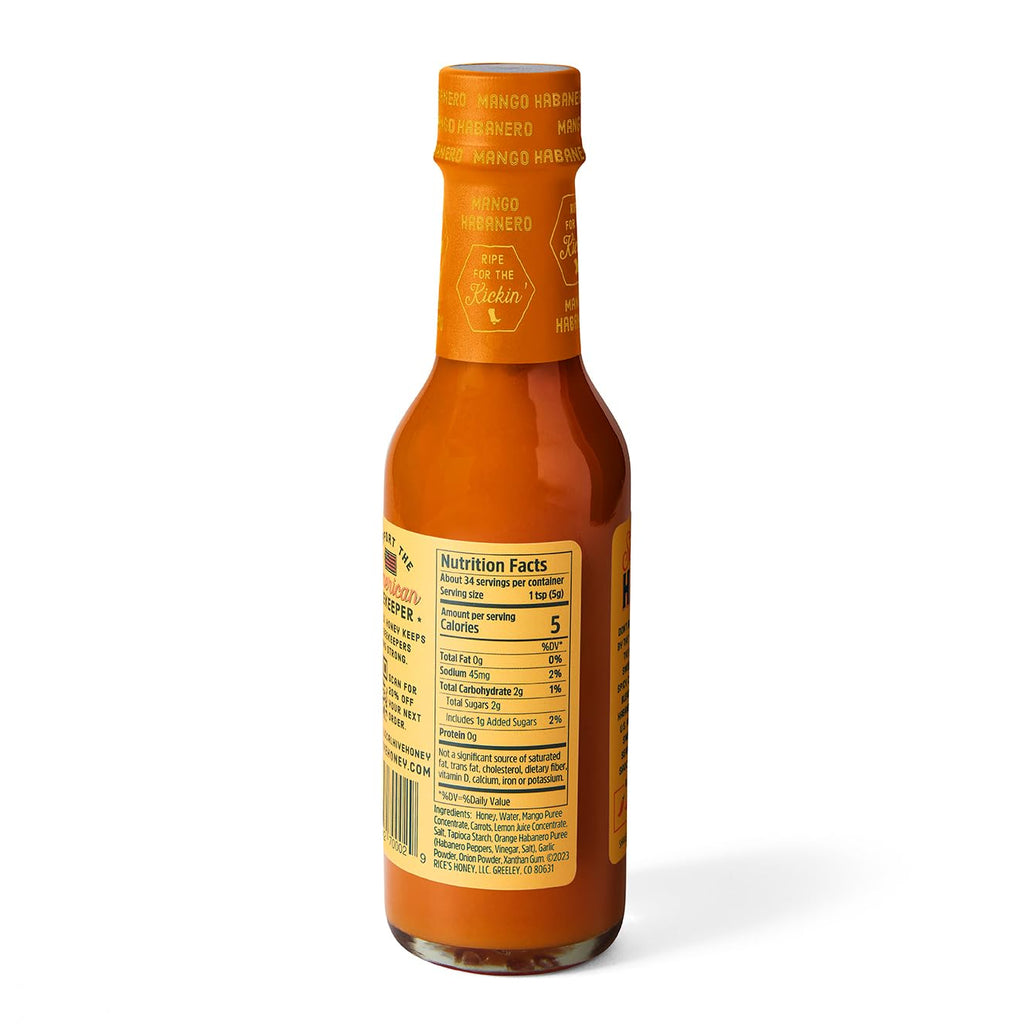 Local Hive Mango Habanero Honey Hot Sauce, Case of 6, 6 fl oz