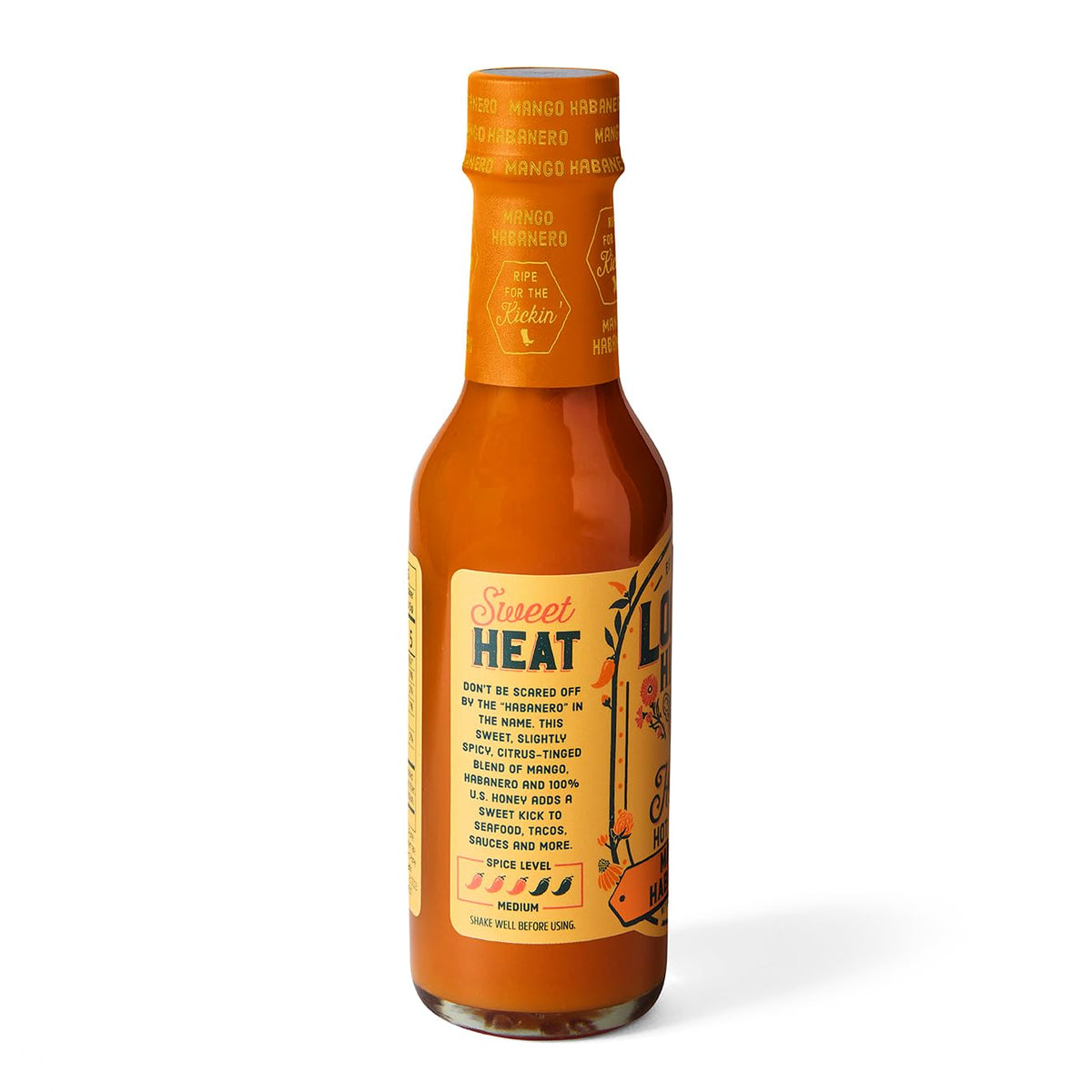 Local Hive Mango Habanero Honey Hot Sauce, Case of 6, 6 fl oz