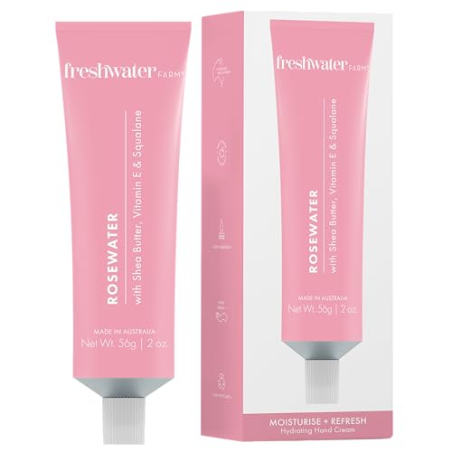 Freshwater Farm Australia Rosewater Hand Cream, Case of 8, 2 oz
