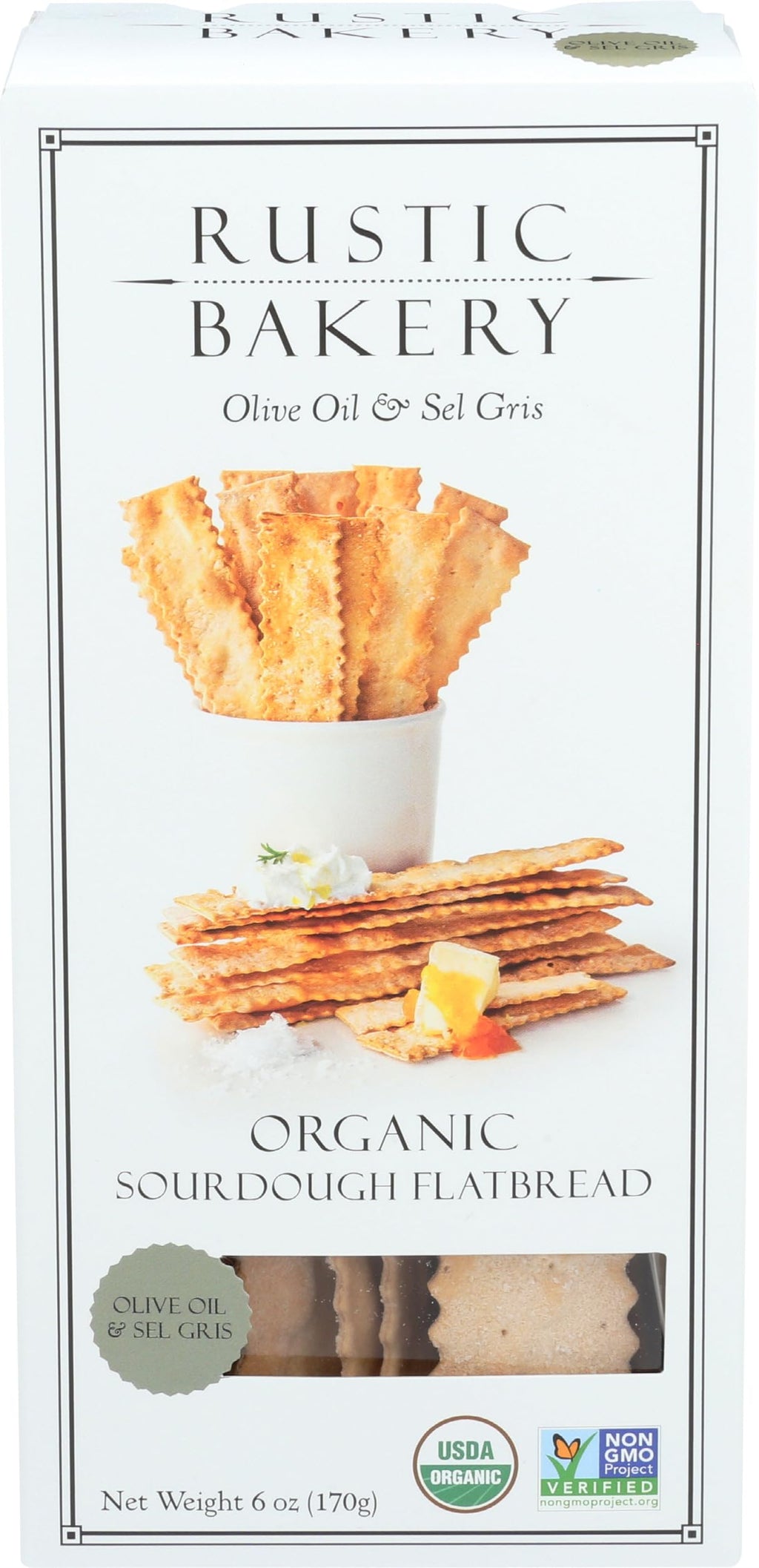 Rustic Bakery Organic Olive Oil Flatbread, Case of 12, 6 Ounce