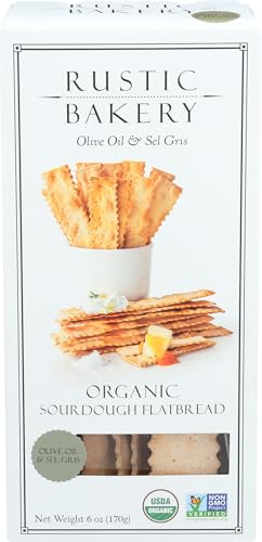 Rustic Bakery Organic Olive Oil Flatbread, Case of 12, 6 Ounce
