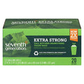 Seventh Generation 13 Gallon Drawstring Kitchen Trash Bags, Case of 6, 20 Count Boxes