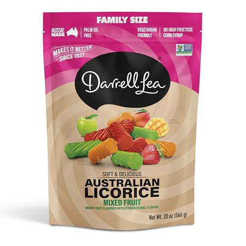 Darrell Lea Australian Mixed Fruit Soft Licorice, Case of 10, 20 Oz Bags