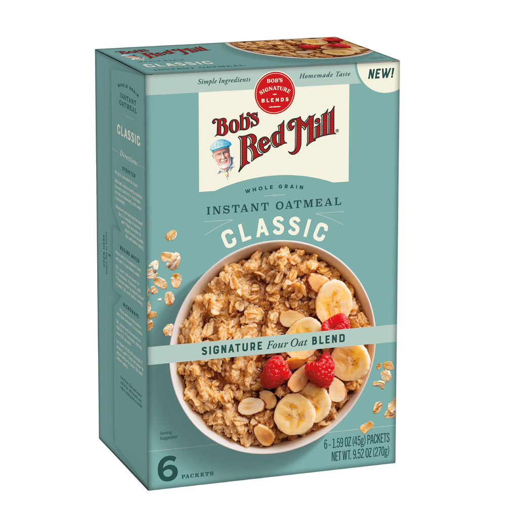 Bob's Red Mill Whole Grain Classic Instant Oatmeal, Case Of 4, 9.52 Oz