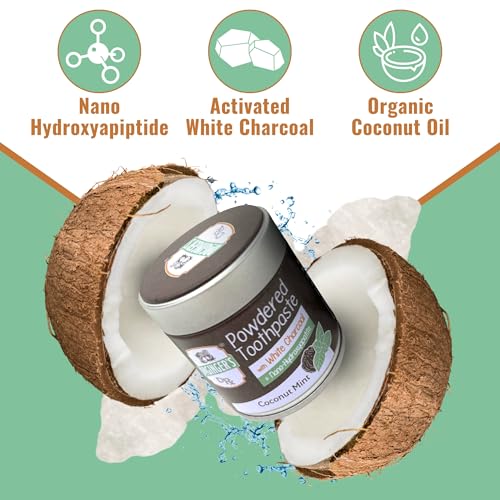 Dr. Ginger's Coconut Mint Toothpaste Powder, Case of 12, 2.29 Ounce