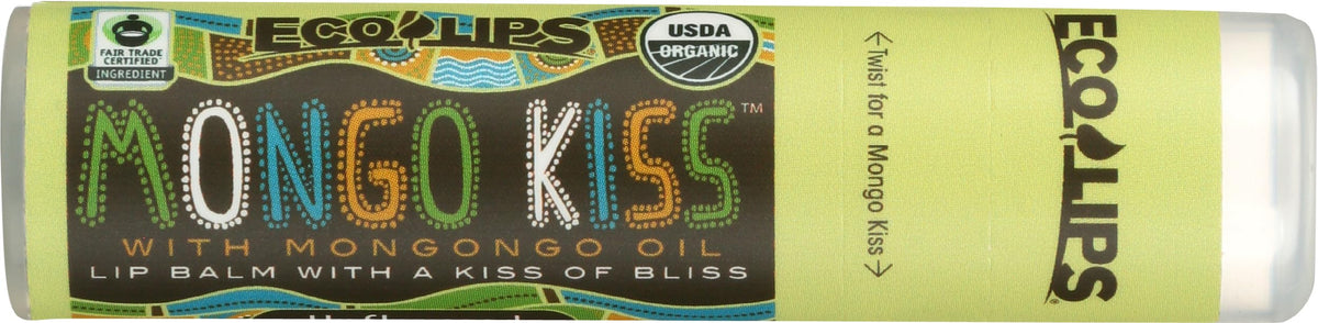 Mongo Kiss Organic Unflavored Lip Balm Display Counter, Case of 15, 0.25 Ounce