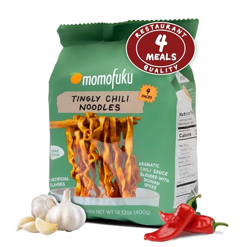 Momofuku Tingly Chili Noodles, Case of 8, 14.12 Oz Packs