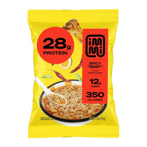 Immi Spicy Beef Ramen, Case of 6, 2.6 oz Packs