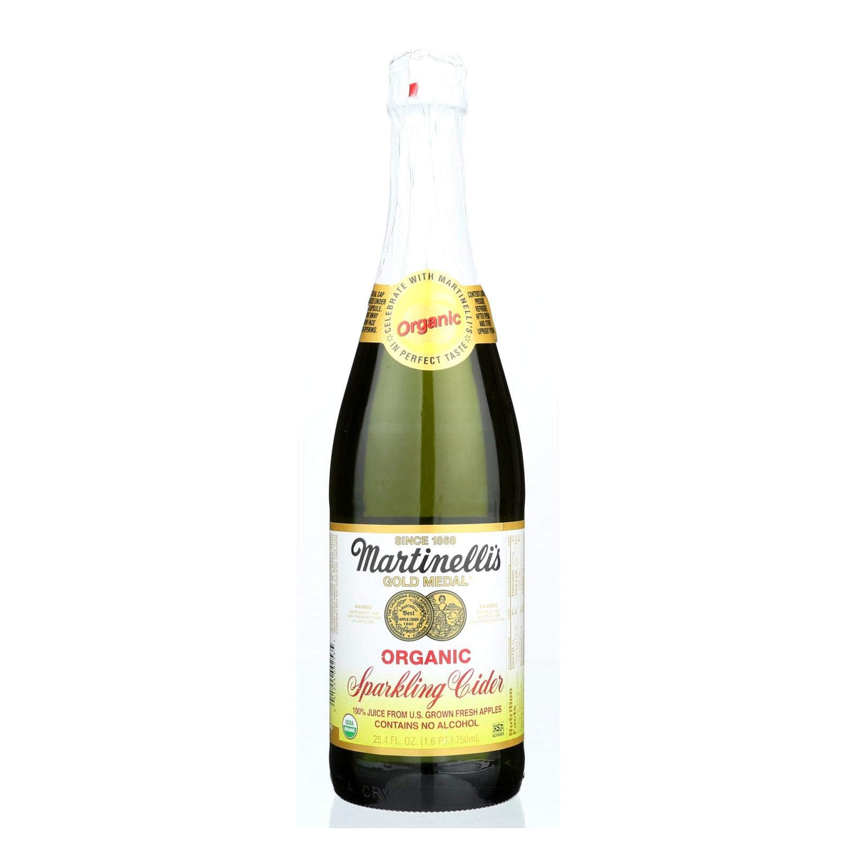 Martinelli's Organic Sparkling Cider, Case of 12, 25.4 Fluid Ounce Bottles