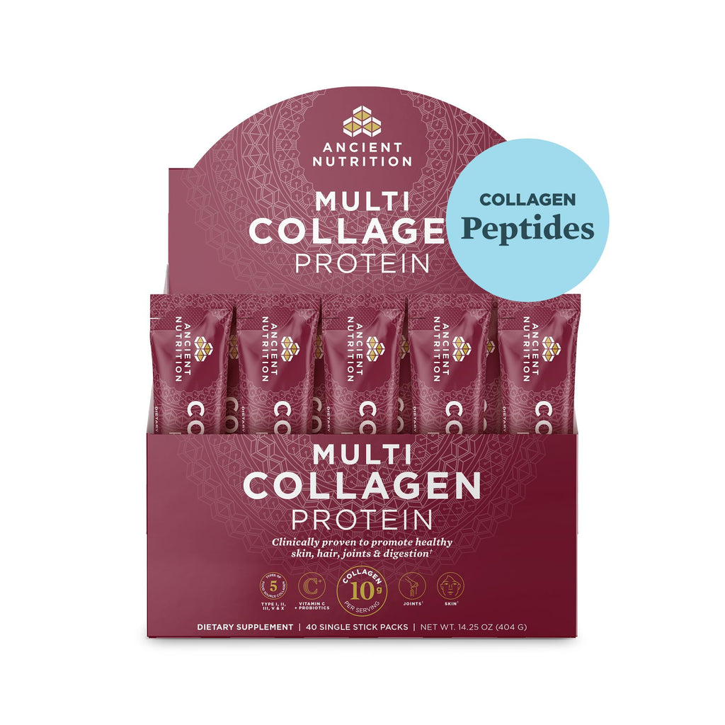 Ancient Nutrition Multi Collagen Packets, Case of 40, 0.36 Oz