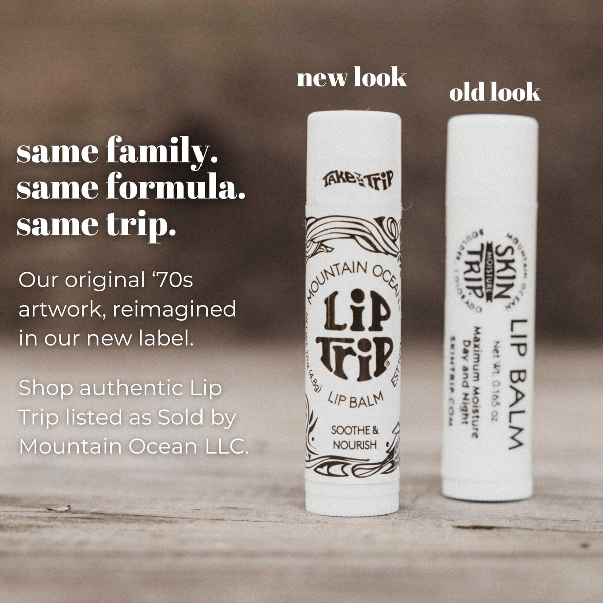 Mountain Ocean Day and Night Lip Balm, Case of 12, 0.165 oz