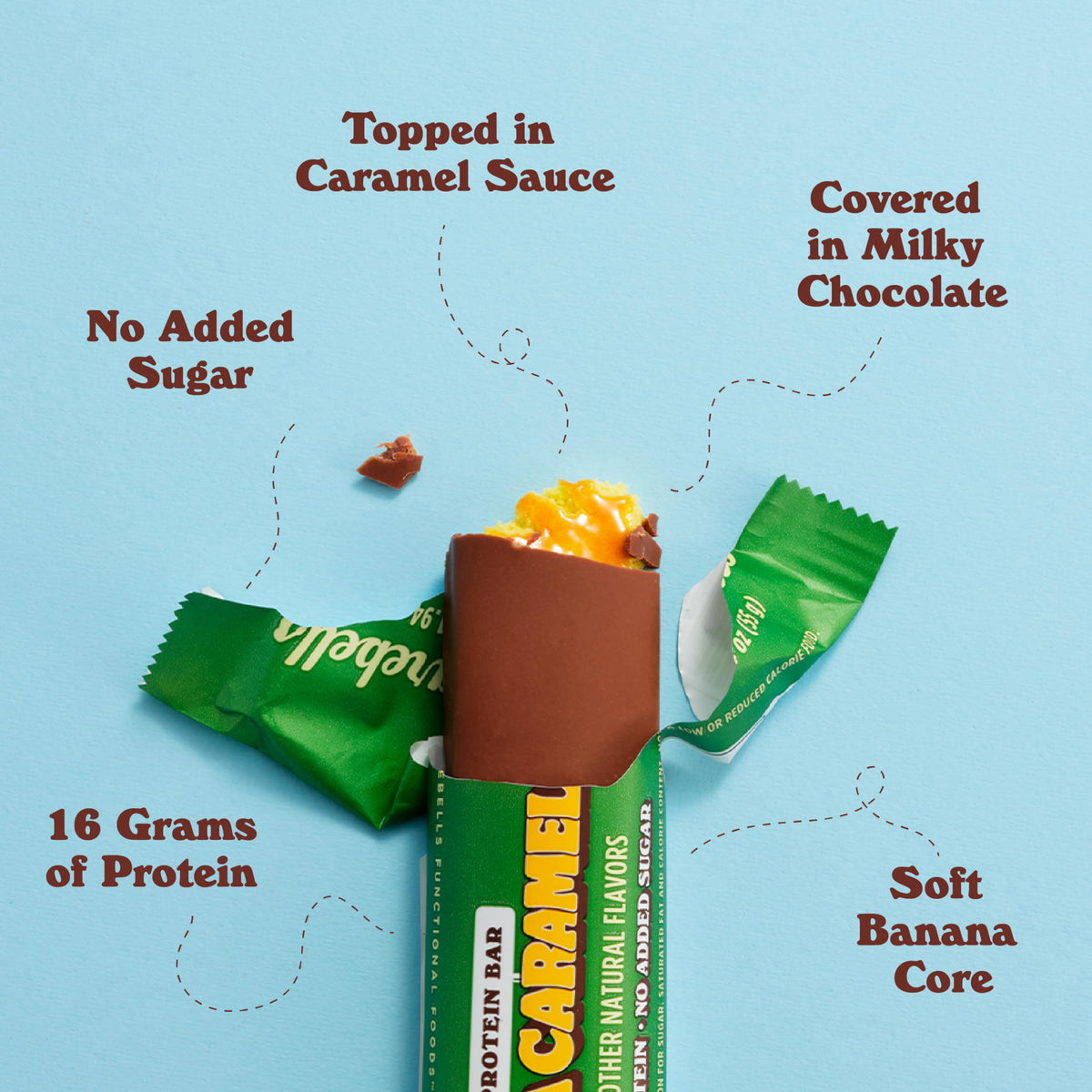 Barebells Banana Caramel Protein Bars, Case of 12, 1.94 Ounce Bars