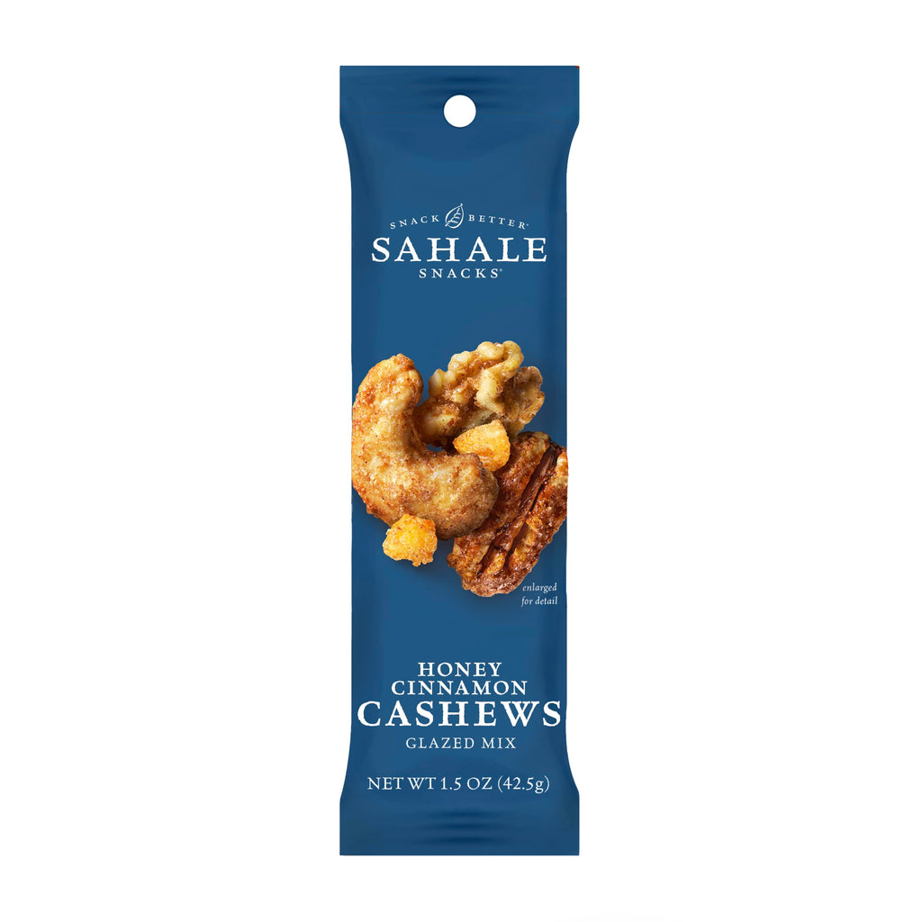Sahale Snacks Honey Cinnamon Cashew Glazed Nut Blend Case of 18, 1.5 Ounce