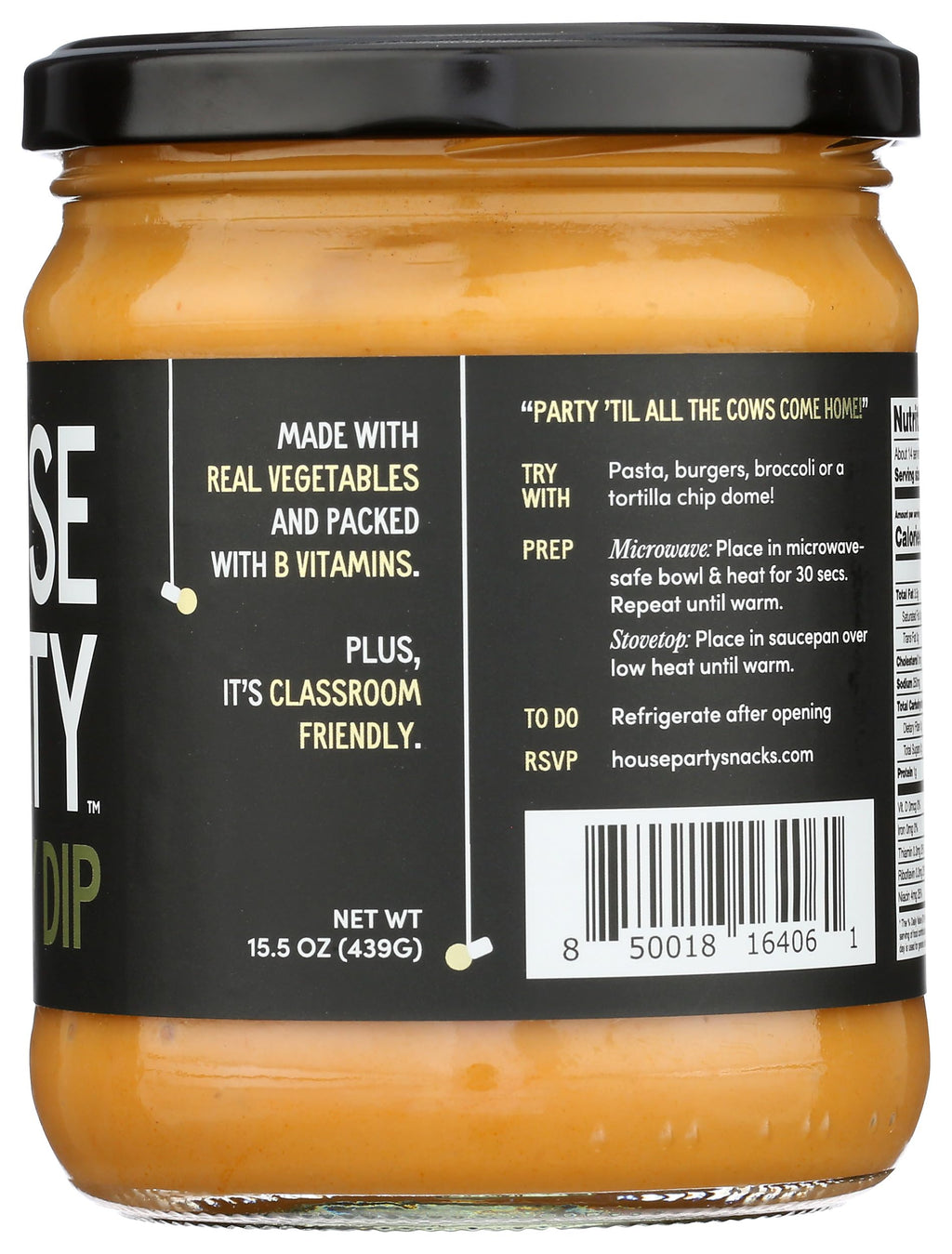 House Party Mild Cheesy Dip, Case of 6, 15.5 Ounce Jars