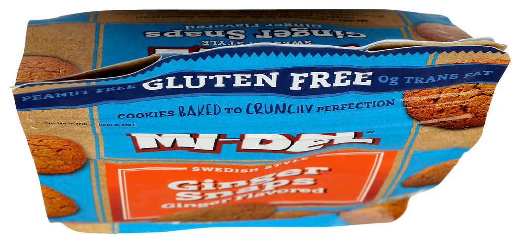 Mi-Del Gluten-Free Ginger Snaps Cookies, Case of 8, 8 Ounce Bags