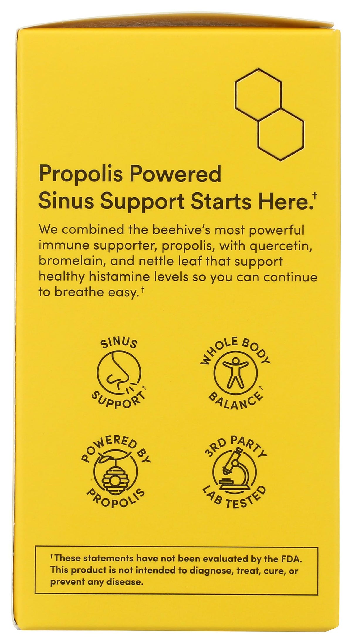 Beekeeper's Naturals Propolis Sinus Support Capsules, 60 Count