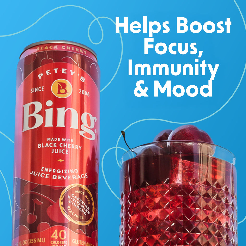 Bing Cherry Energy Drink, Case of 12, 12 fl oz Cans