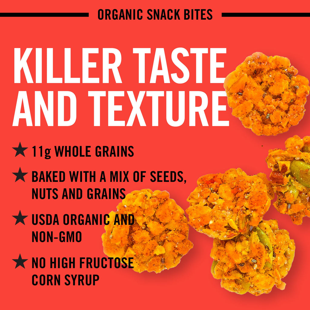 Dave's Killer Bread Organic Bold Buffalo Snack Bites, Case of 6, 7.2 oz