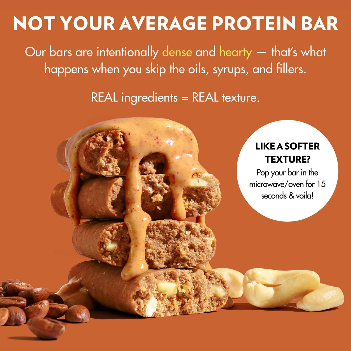 B.T.R. Bar Superfood Peanut Butter Crunch Protein Bar, Case of 12, 1.83 oz