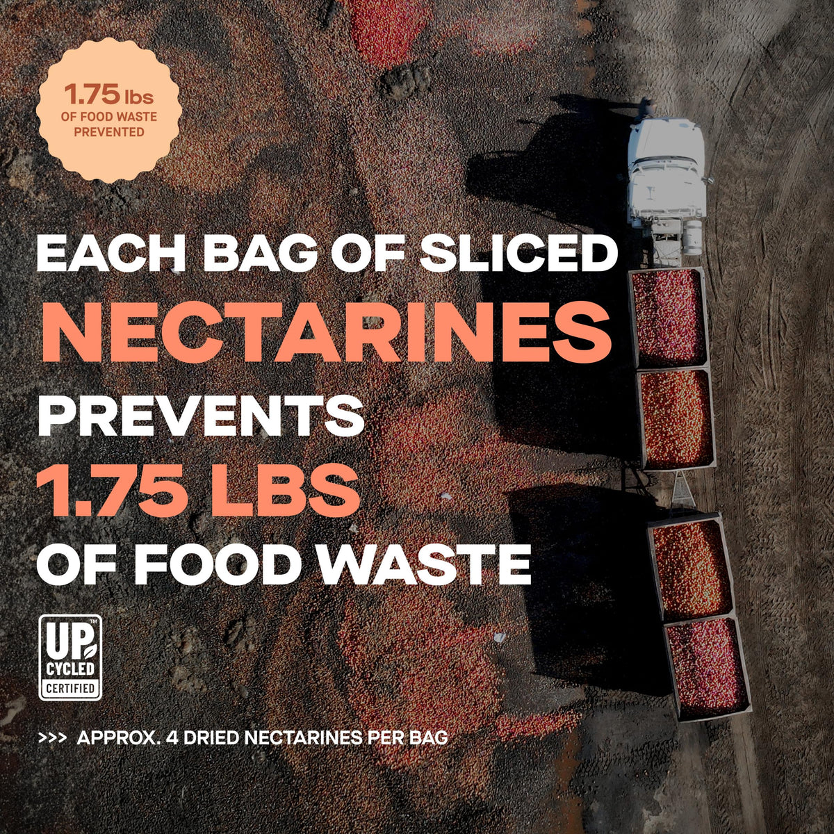 Hello! I'm Ugly Dried Sliced Nectarines, Case of 12, 3 oz Each