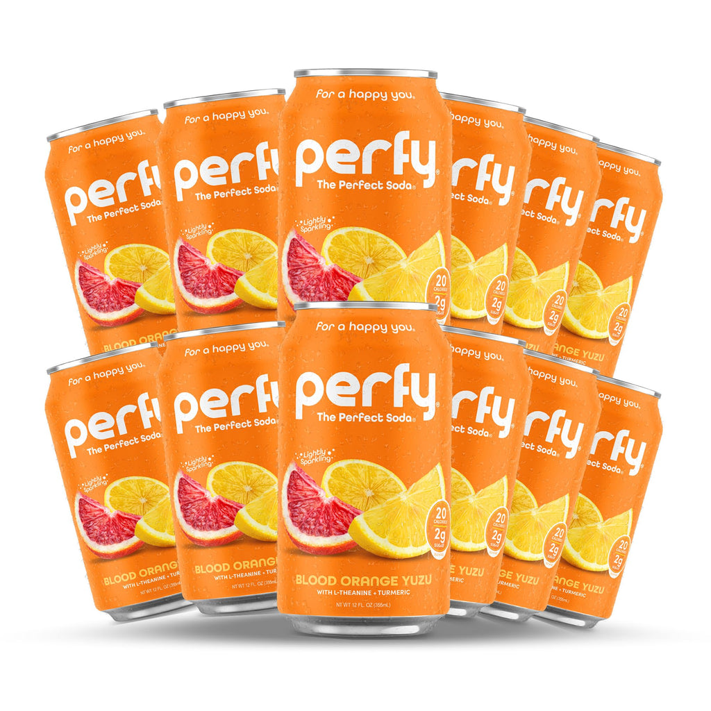Perfy Blood Orange Yuzu Drink, Case of 12, 12 fl oz