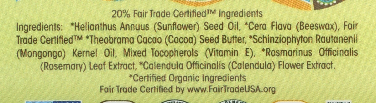 Mongo Kiss Organic Unflavored Lip Balm Display Counter, Case of 15, 0.25 Ounce