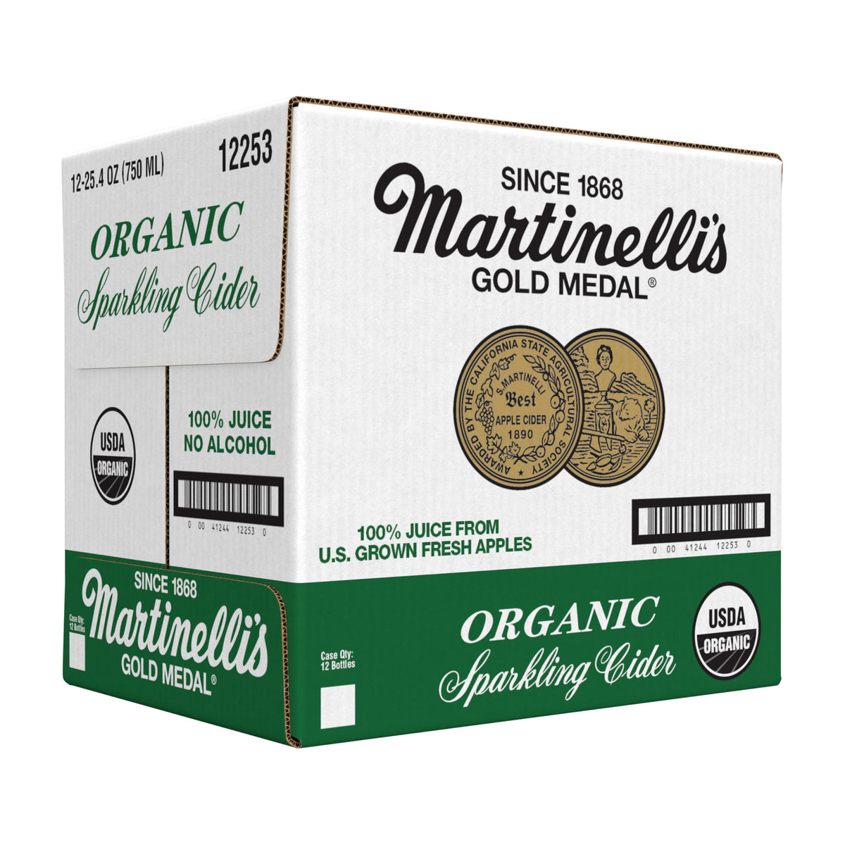 Martinelli's Organic Sparkling Cider, Case of 12, 25.4 Fluid Ounce Bottles