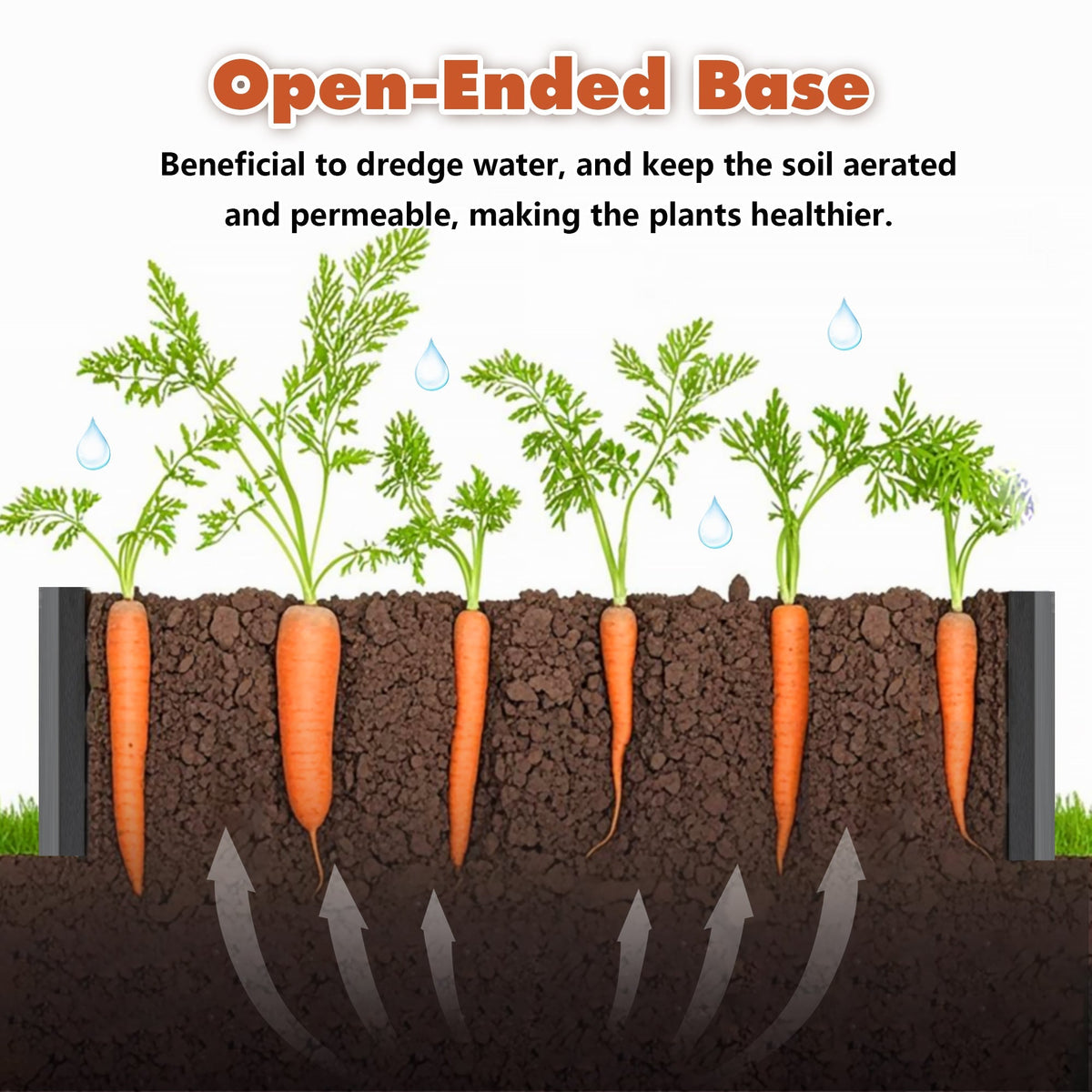 6x3x1 FT Metal Raised Garden Bed Outdoor Planter