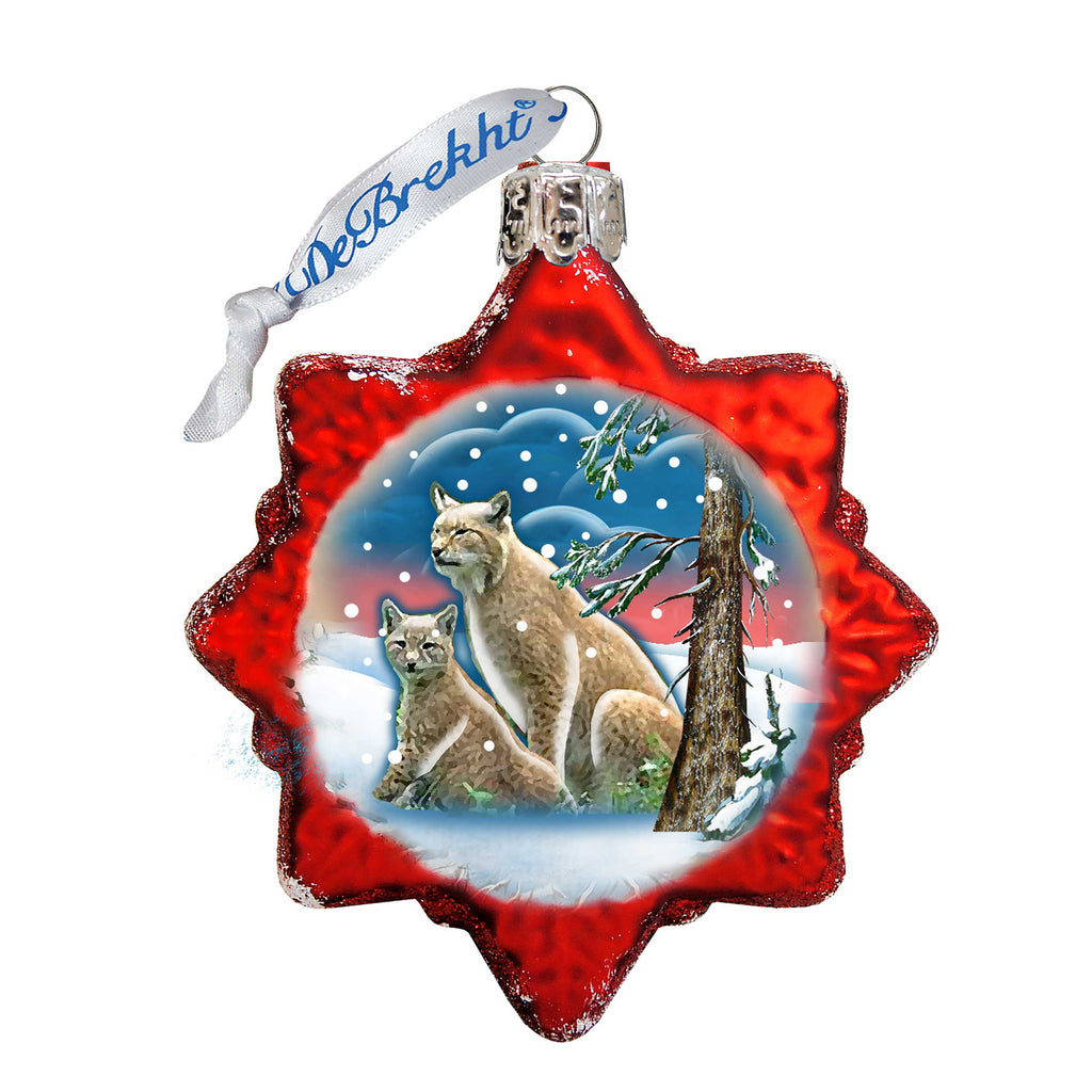 Bobcat Mercury Glass Ornament by G. DeBrekht - Wildlife Holiday Decor - 771026