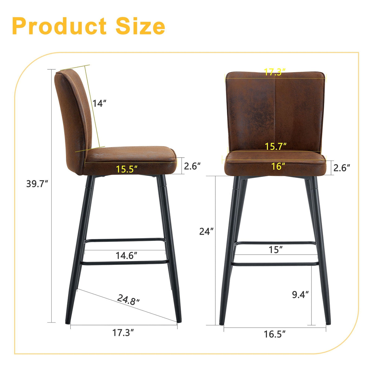 Modern Style Chair With Sleek Backrest Design (Set of 2)