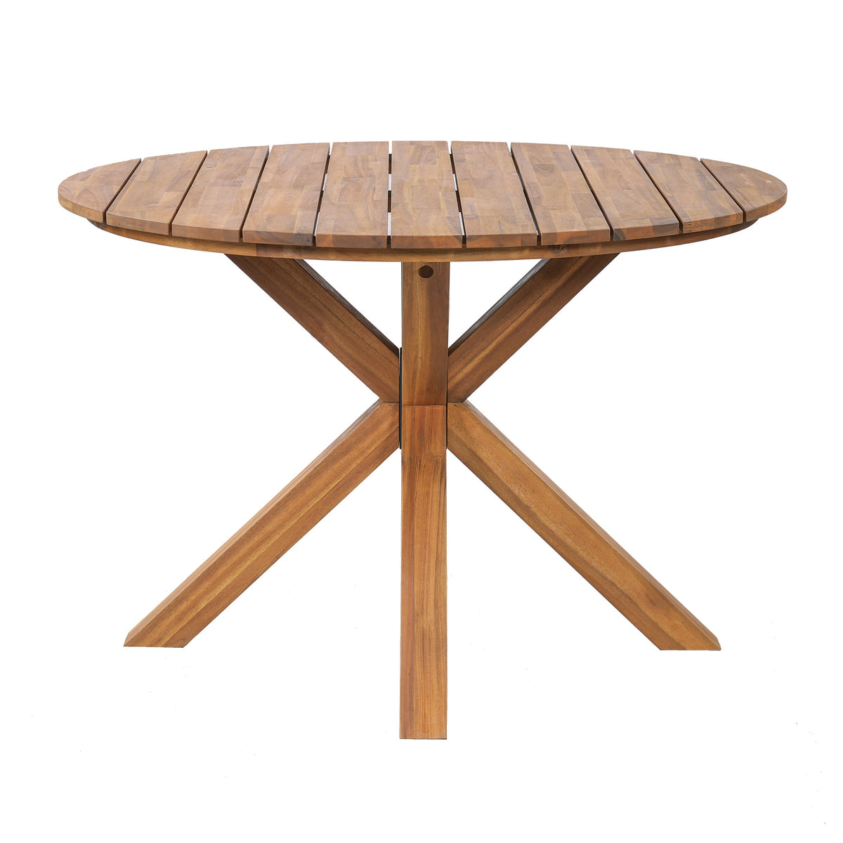 5-Piece Outdoor Acacia Wood Round Dining Set