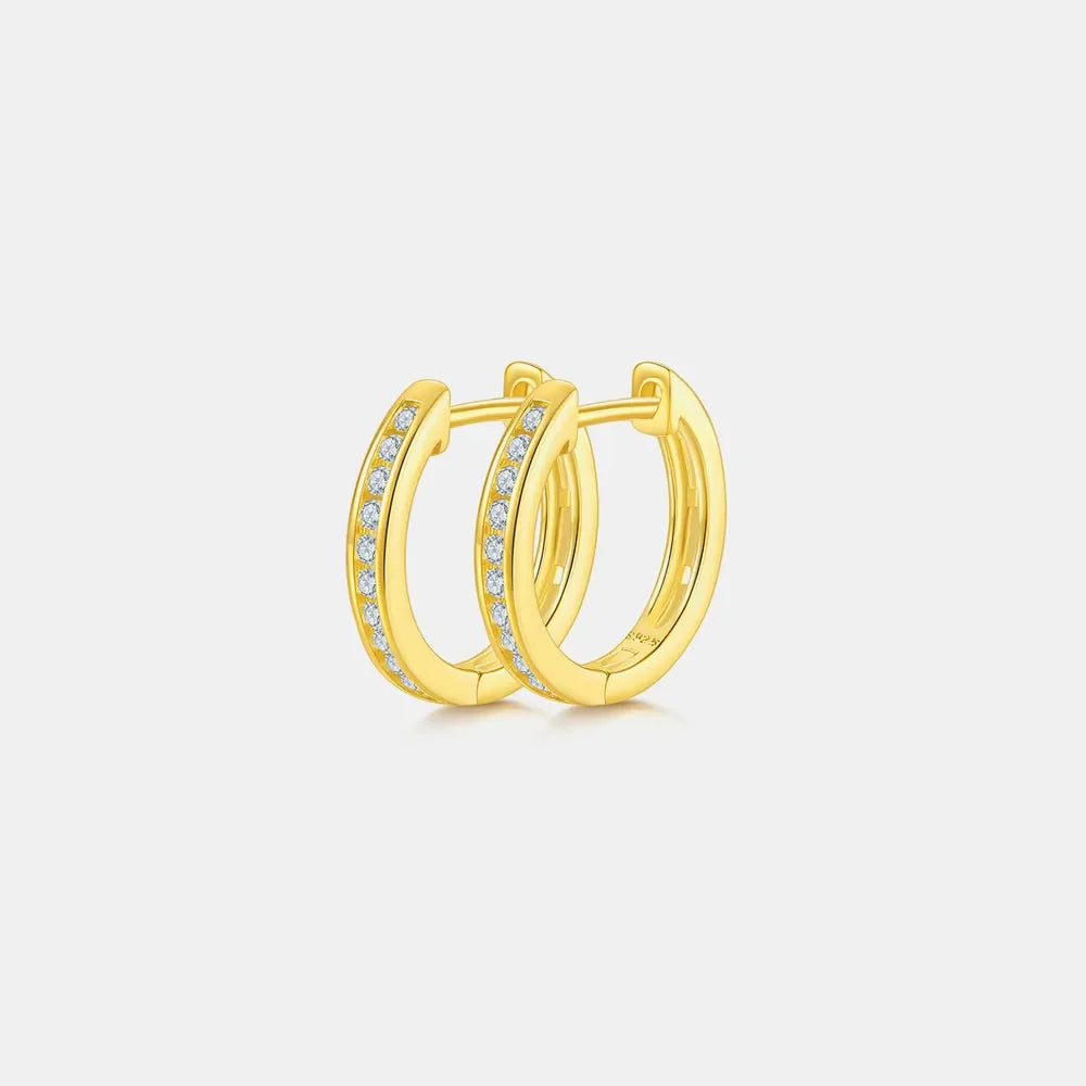 Sparkala™ 925 Sterling Silver Huggie Earrings