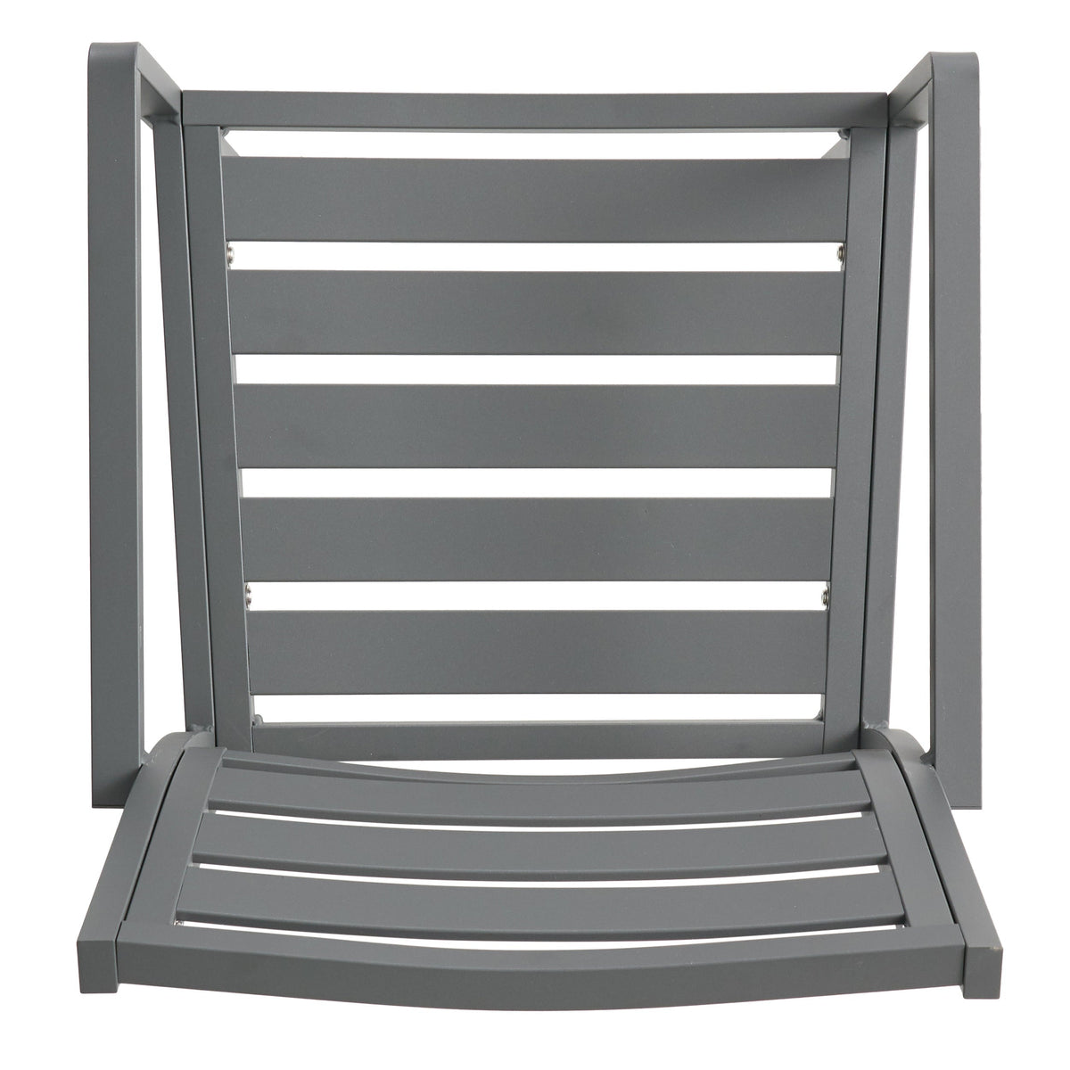Outdoor Modern Aluminum Dining Chair (Set of 2), Gun Metal Gray