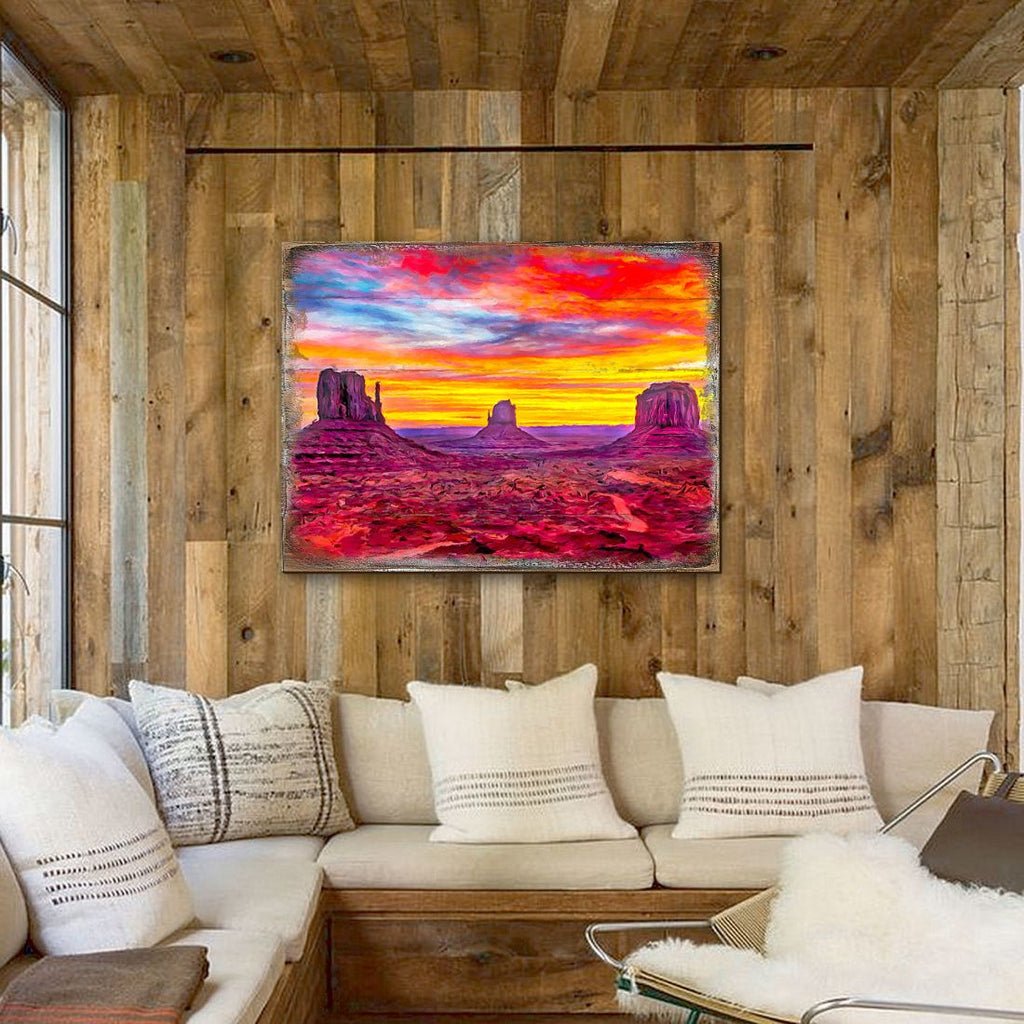 Canyons Landscape Art Wooden Wall Art by Nature Wonders - Nature Wildlife Decor  - 95236B