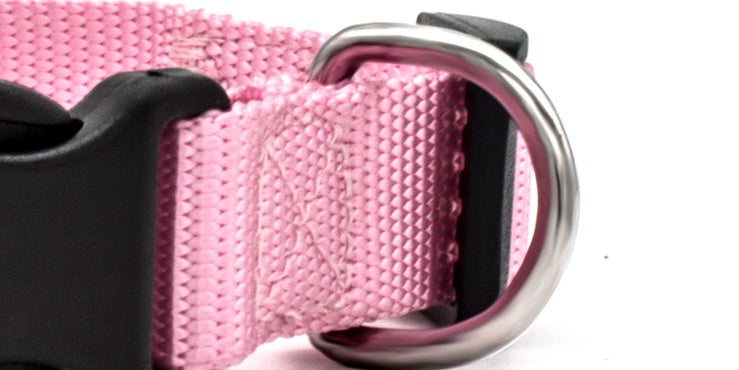 Soft Nylon Pet Collar – Adjustable Dog & Cat Collar with Metal D-Ring