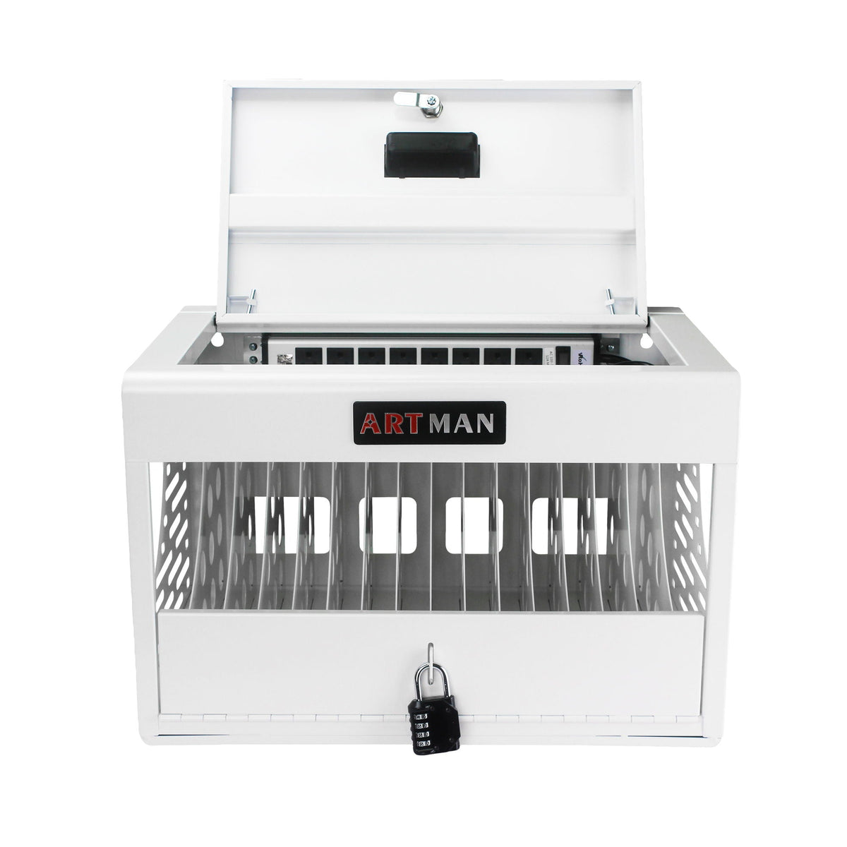 16 Bay Charging Cabinet For Laptop book, Locking Charging Station