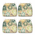 Outdoor Patio Chair Cushions - Water-Repellent U-Shape Thick Foam Seat Cushions with Ties