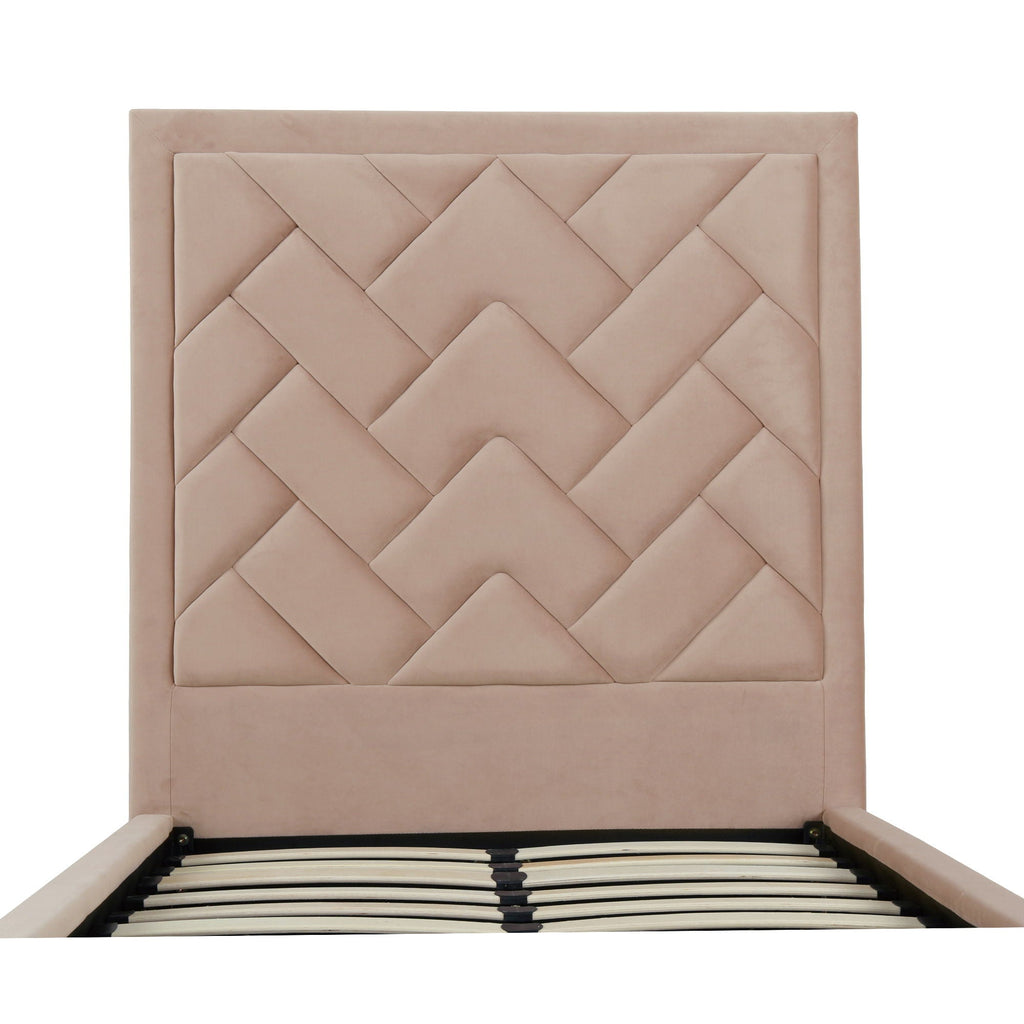 Crosby - Bed With Upholstered Headboard And Slats