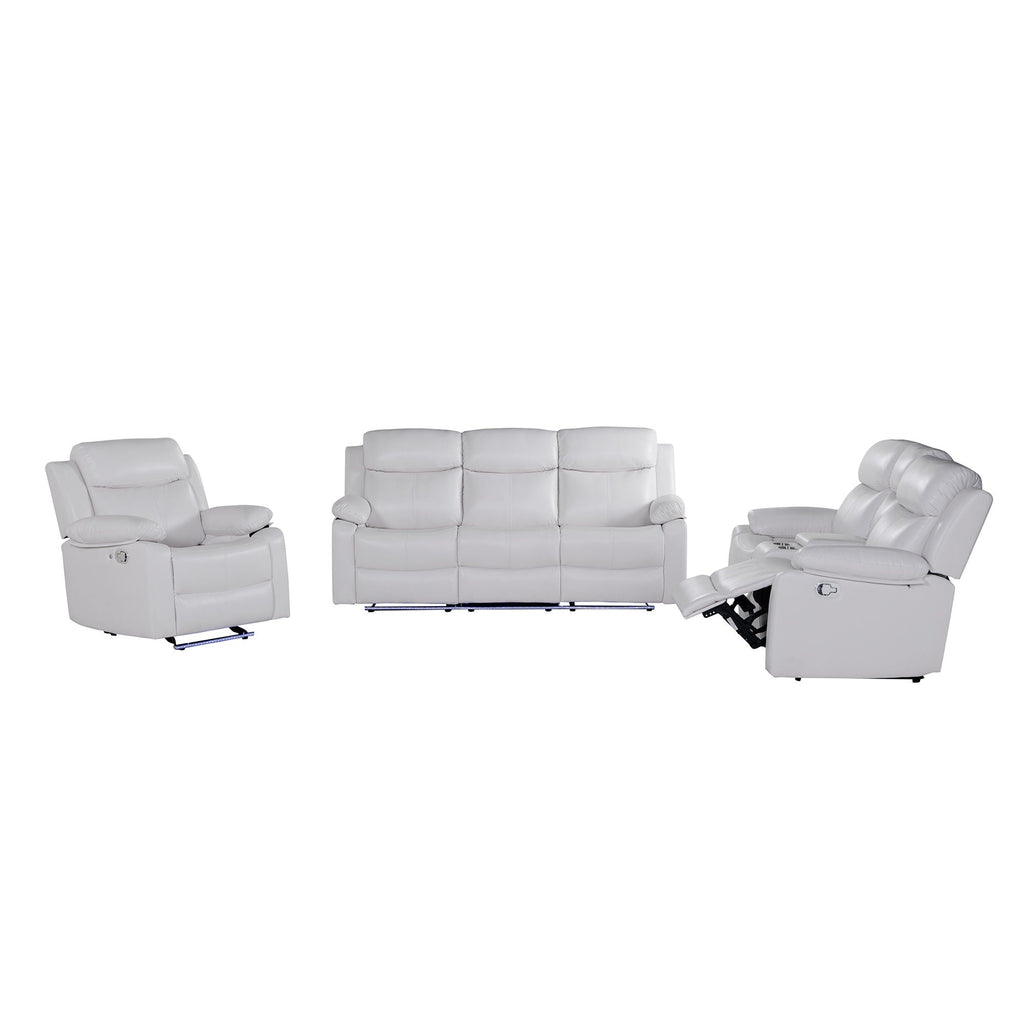 Blanche - Console Reclining Loveseat With LED Lights And Speakers