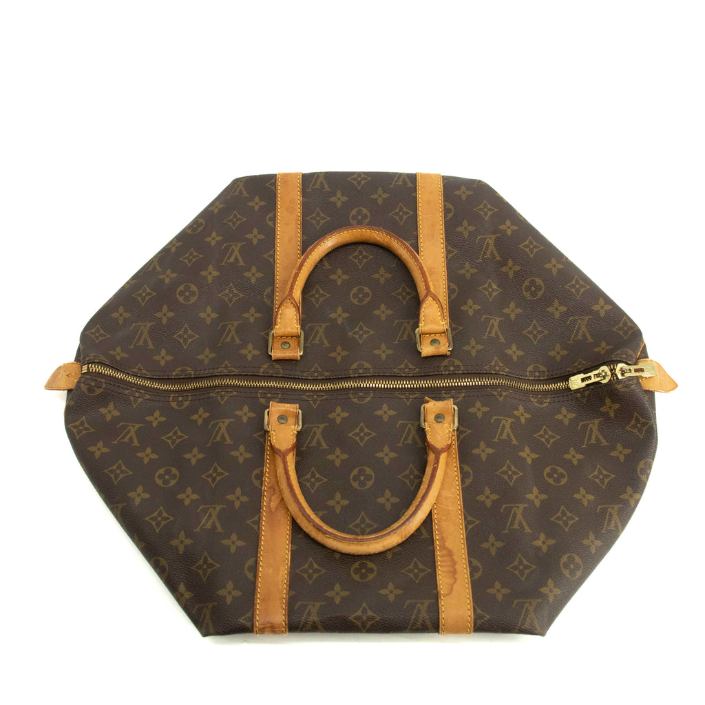 Louis Vuitton Monogram Canvas Brown Keepall 50 Boston Bag #3988