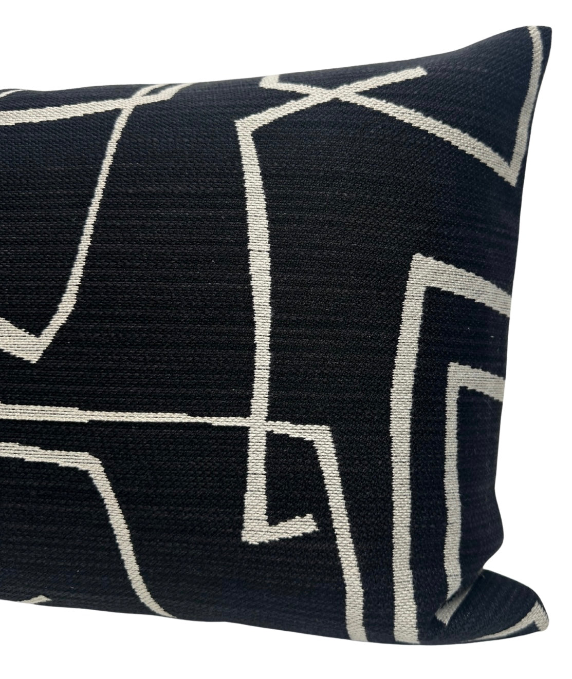 Abstract Pillow Cover in Black, Kravet Woven Textiles