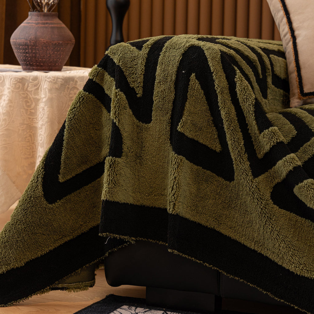 Boho Plush Couch Cover Bohemian Throw Blanket Decor Covers Sofa Chair Furniture Bed