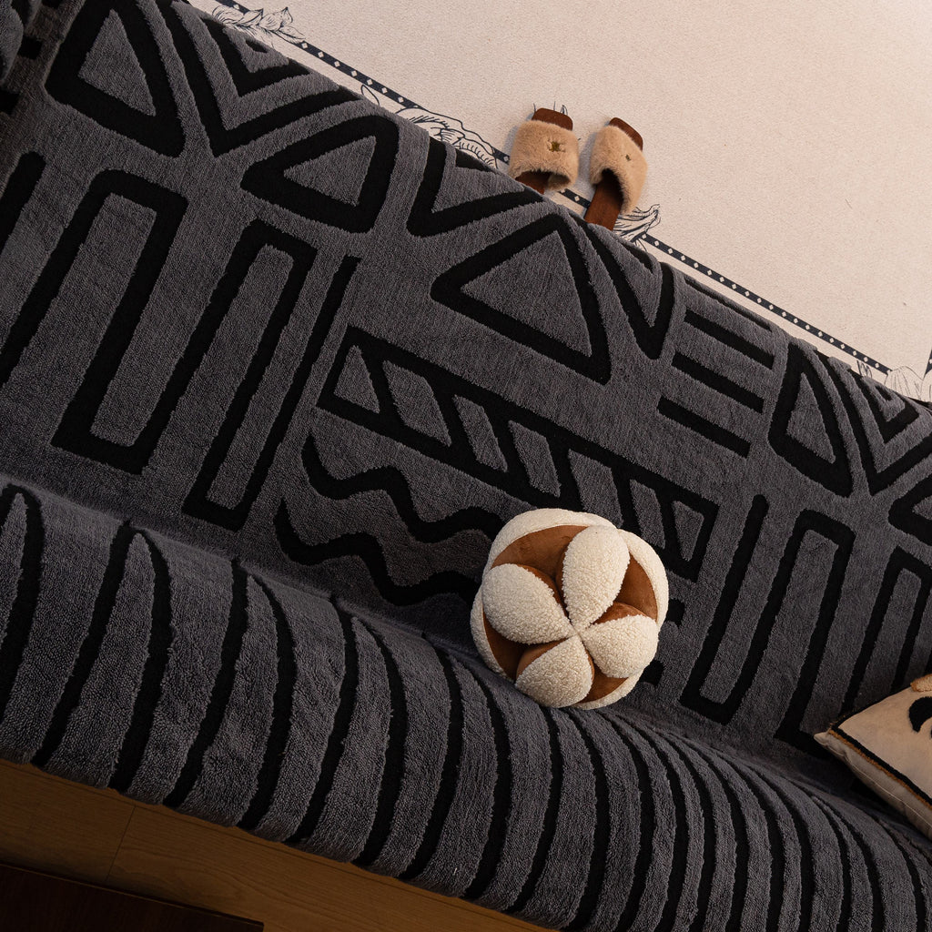 Boho Plush Couch Cover Bohemian Throw Blanket Decor Covers Sofa Chair Furniture Bed
