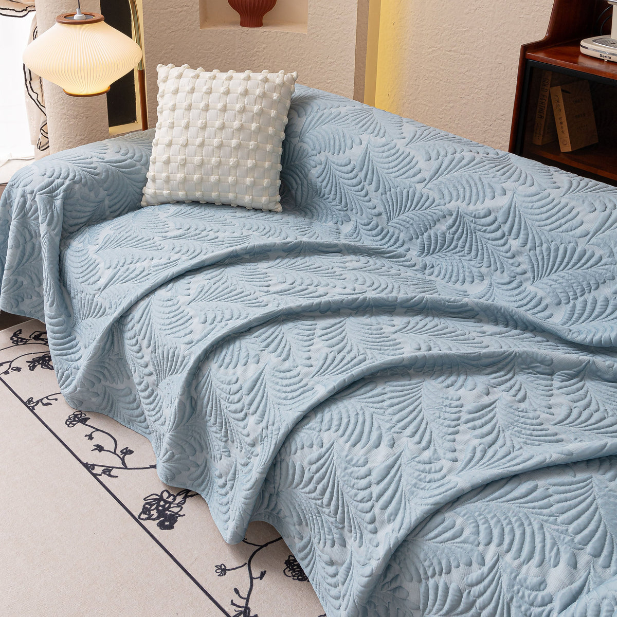 Cooling Quilted Non-Slip Furniture Protector for Pets & Kids, Washable Sofa Slipcover