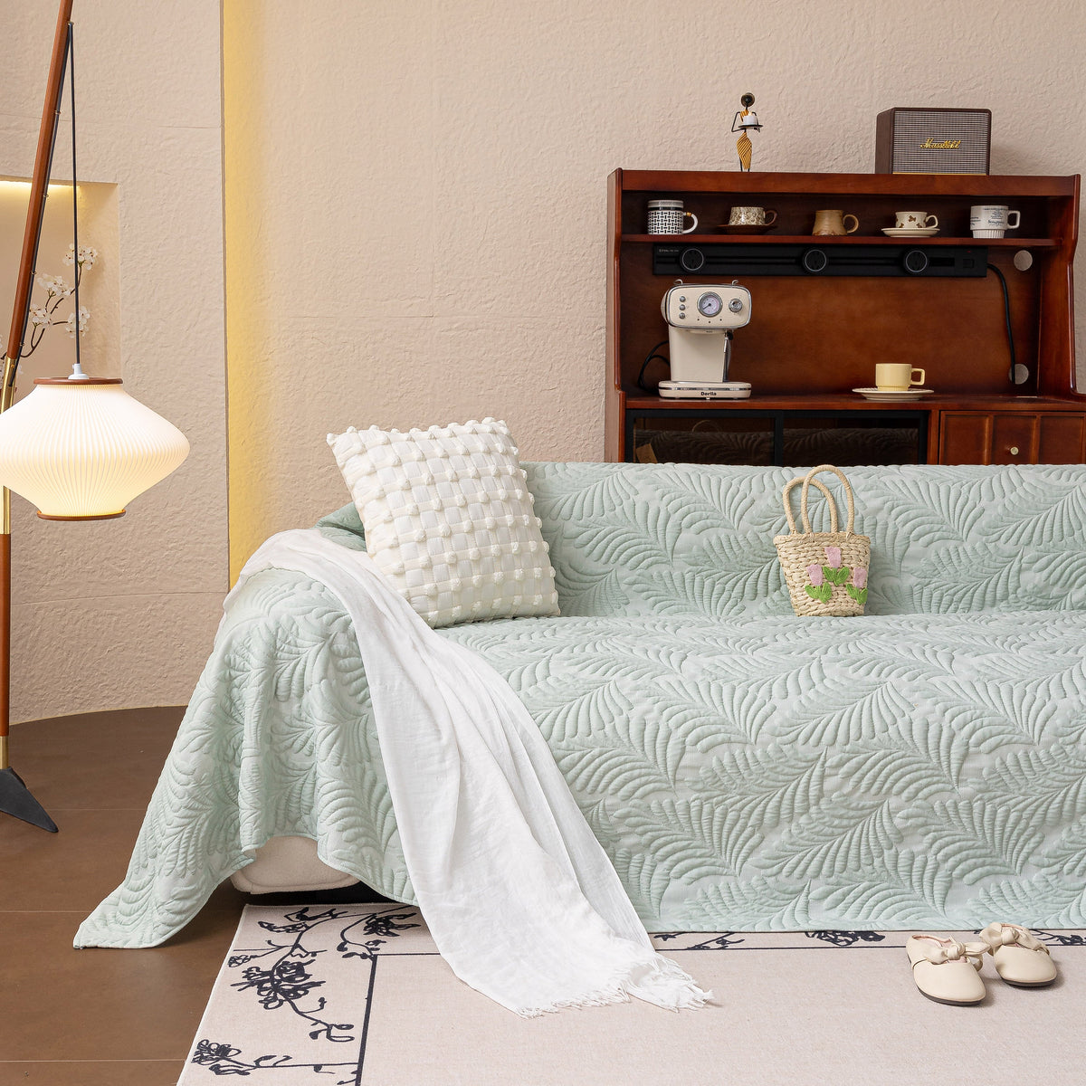 Cooling Quilted Non-Slip Furniture Protector for Pets & Kids, Washable Sofa Slipcover