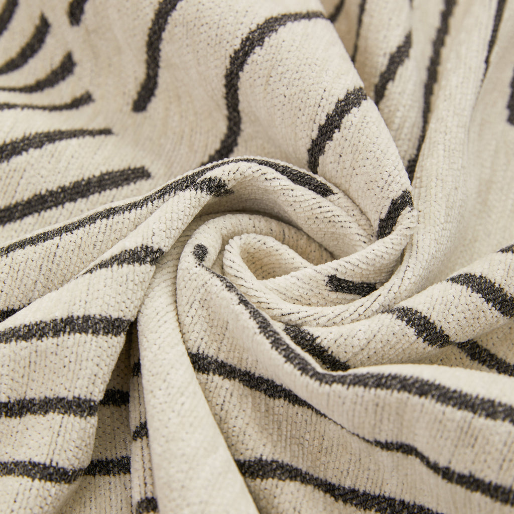 Geometric Radial Striped L-Shape Sofa Cover: Thick, Reversible Furniture Blanket for Kids and Pets