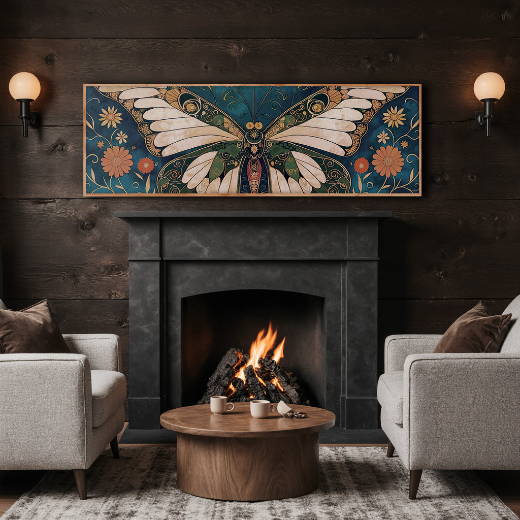 Abstract Vintage Butterfly Wall Art