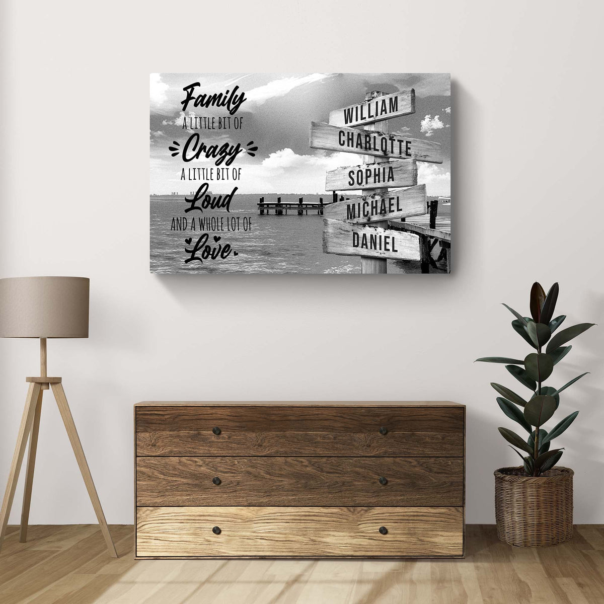 A Lot of Love Family Names Sign
